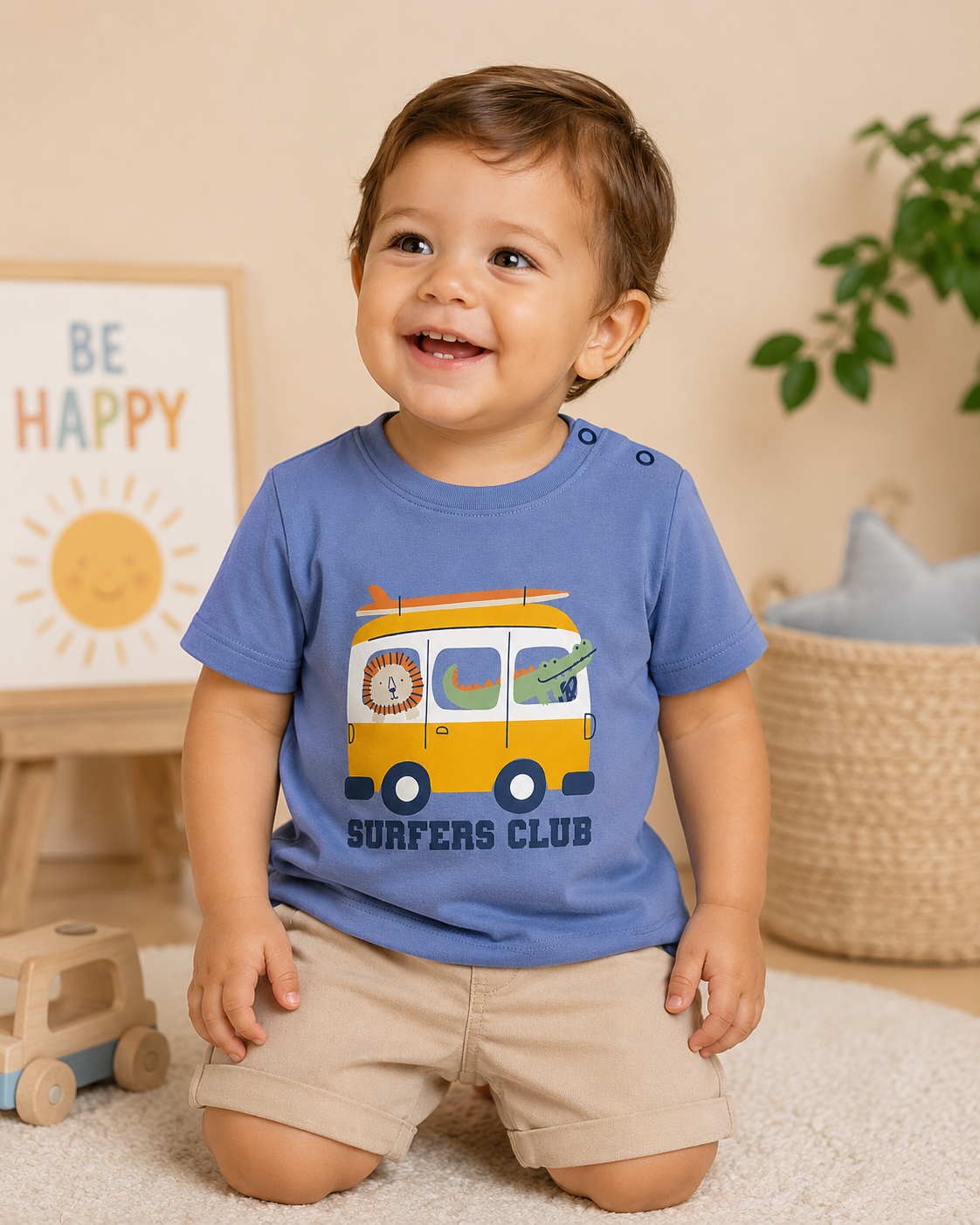 CAMISETA NIÑO PASA CELESTE