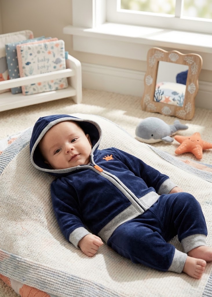 CONJUNTO  AZUL CARTERS NIÑO
