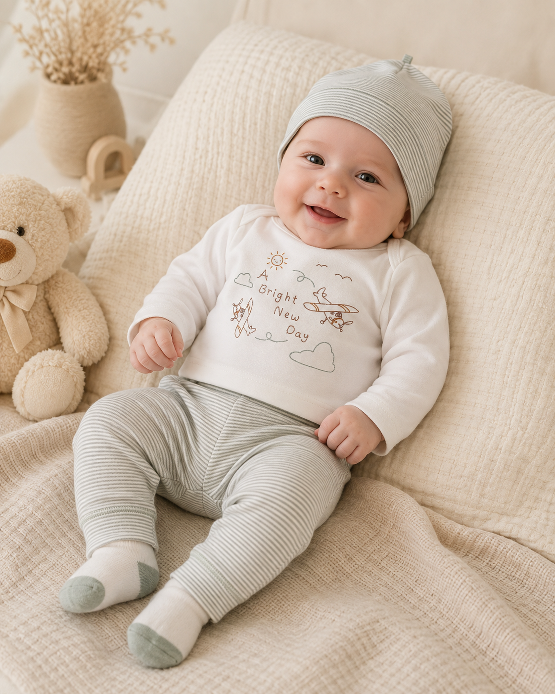 SET BEBÈ CARTERS RAYAS VERDES