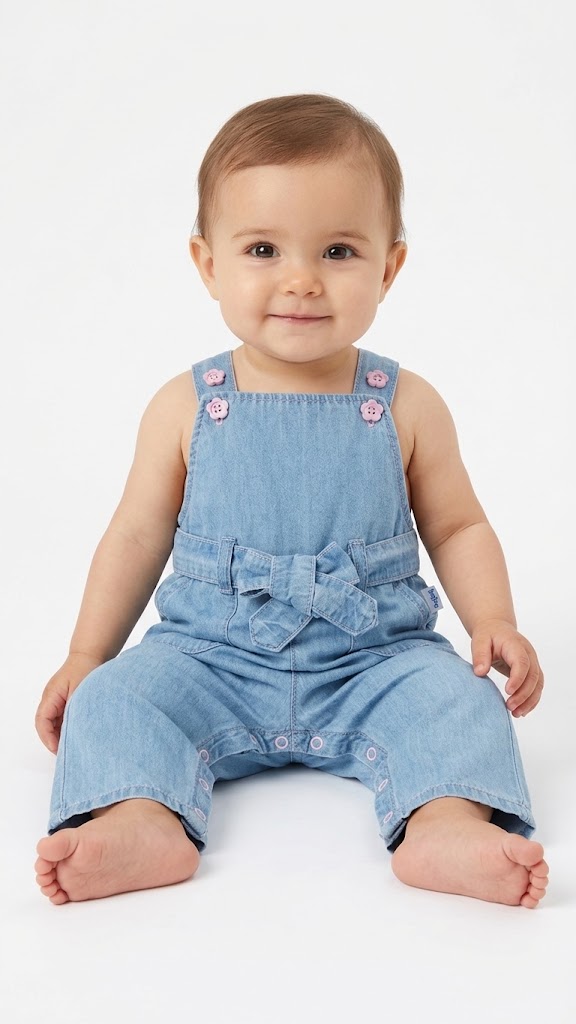 OVEROL LARGO BEBÉ NIÑA