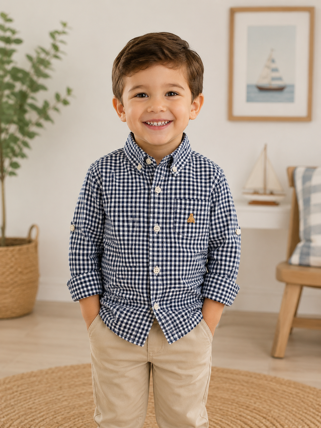 CAMISA MANGAS LARGAS CUADROS