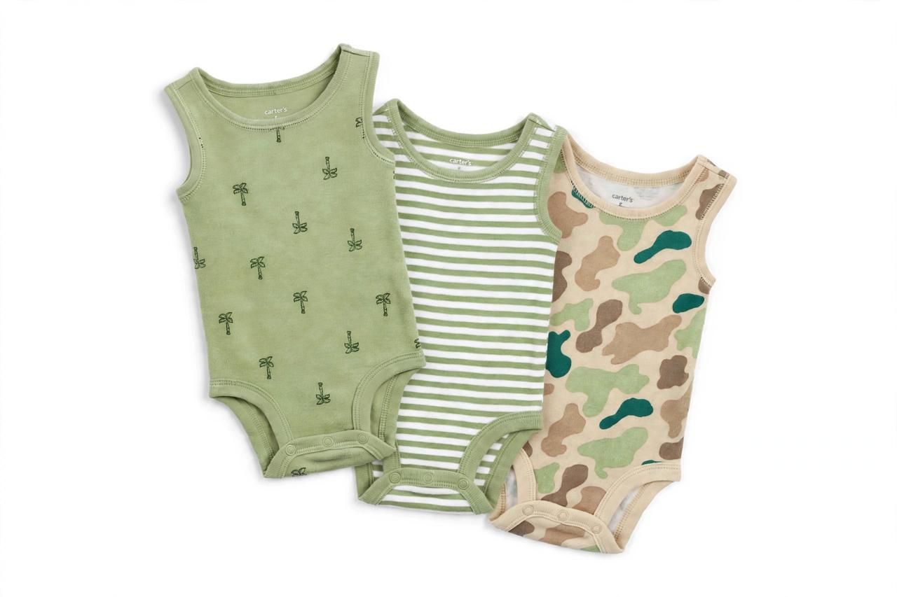 BODIES X3 CARTERS NIÑO MILITAR