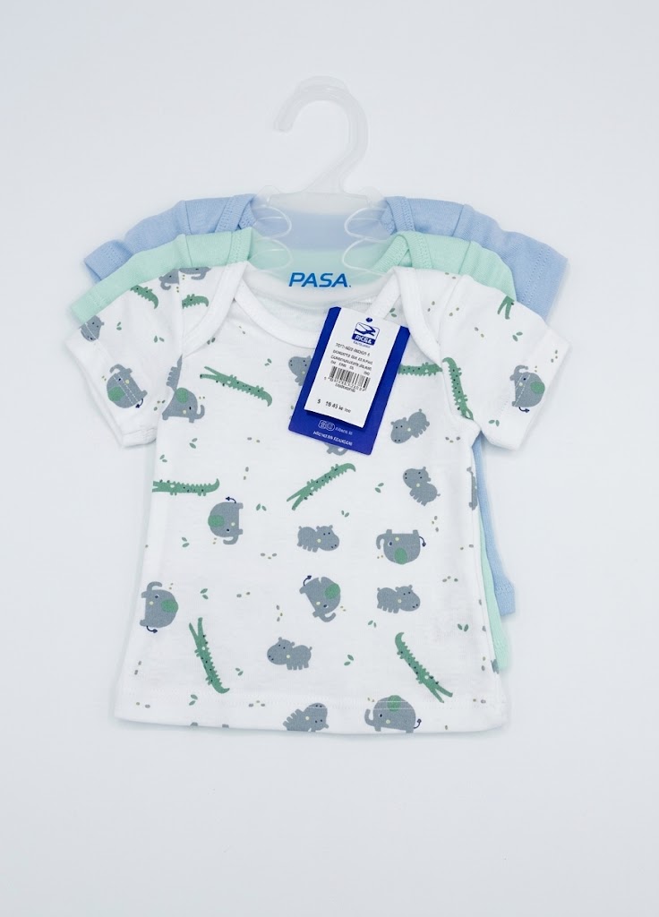 SET X3 CAMISETA VERDE-CELESTE-BLANCO