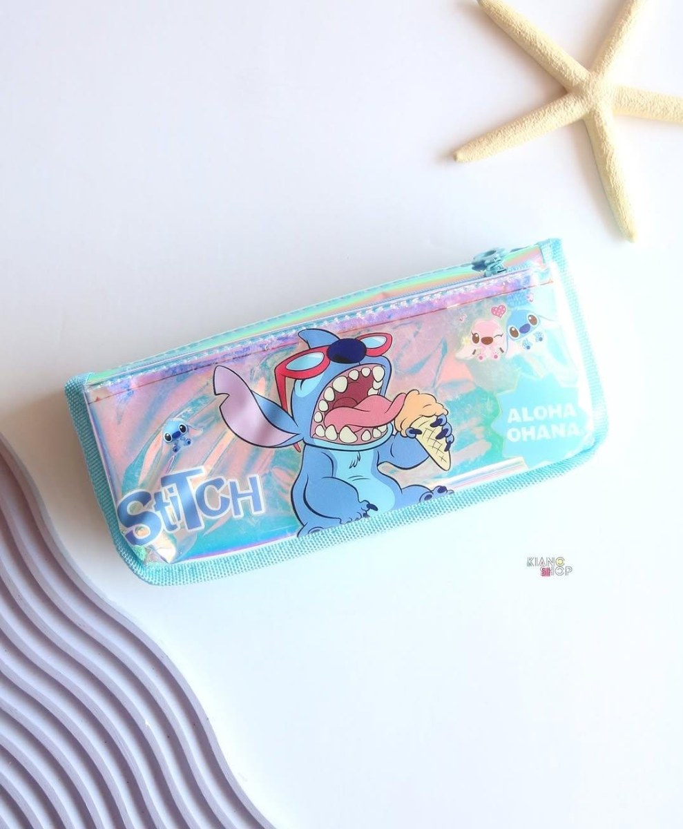 CARTUCHERA STITCH HOLOGRAFICA DE NIÑA
