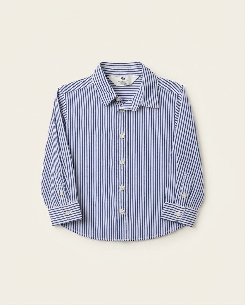 CAMISA RAYAS AZUL HM