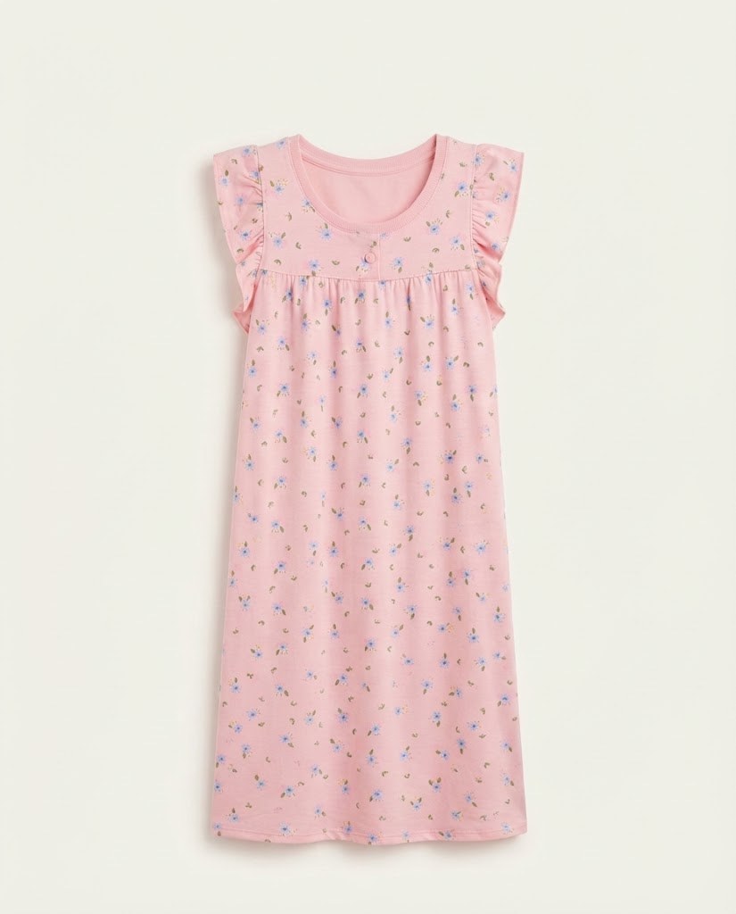 PIJAMA CAMISON ROSA FLORES T12