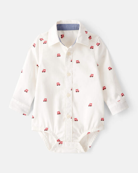 Camisa Body Manga Larga Bebe Niño Blanca
