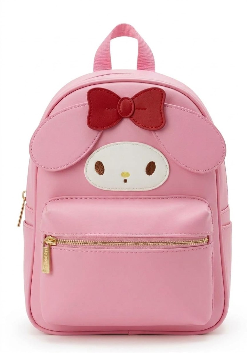 MOCHILA MINI CUERO ROSA PARA NIÑA