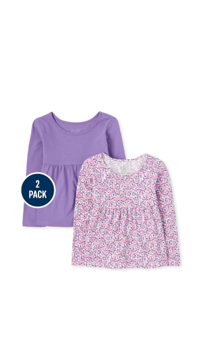 SET X 2 DE BLUSAS MANGA LARGAS NIÑA