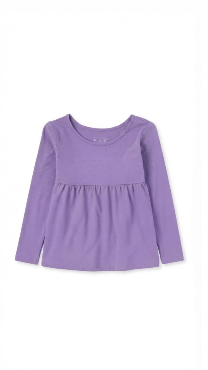 BLUSA MANGA LARGA CON VUELO PARA NIÑA