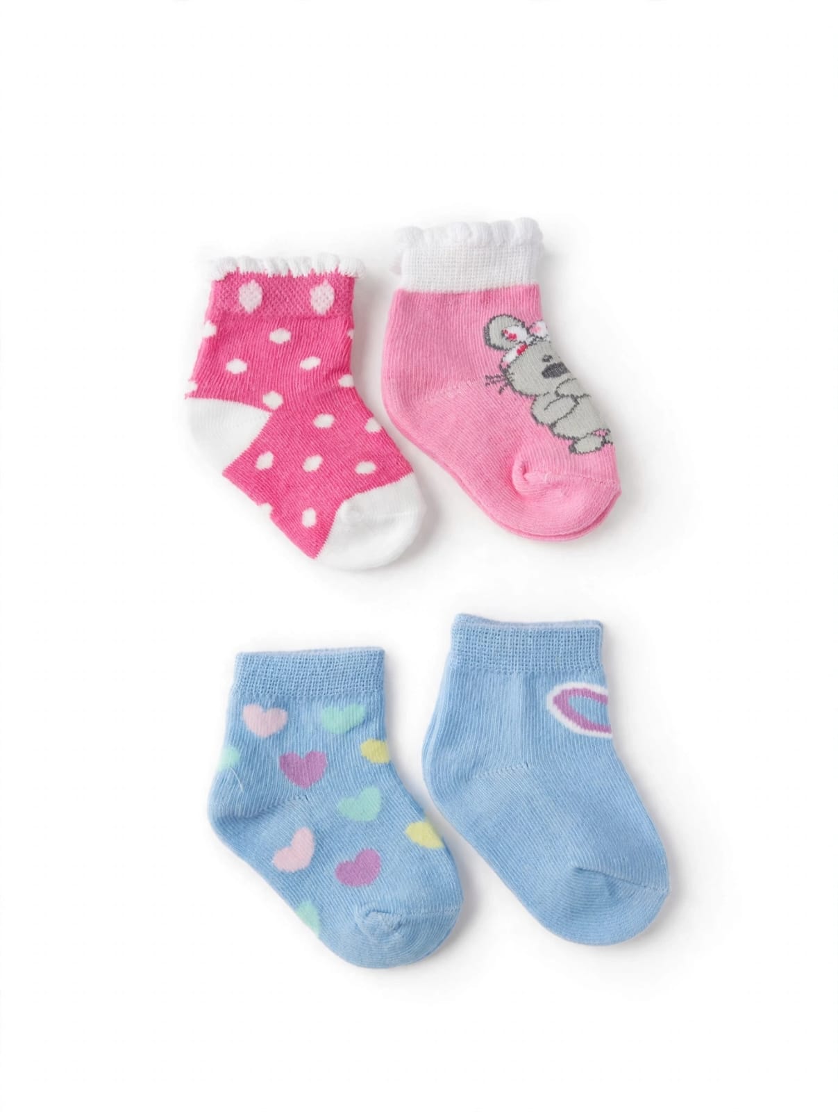 2 Pares De Medias Bebé Niña