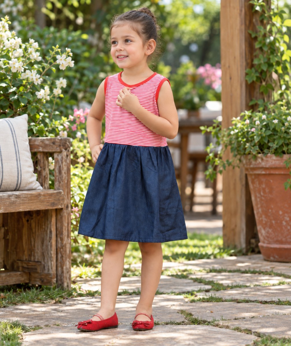 VESTIDO RAYAS NIÑA