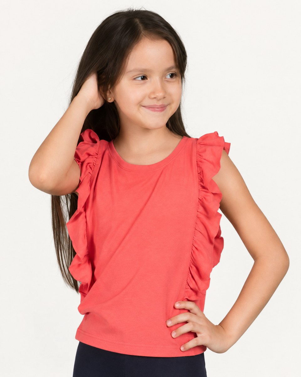 Blusa Arandelas Niña Pequeña