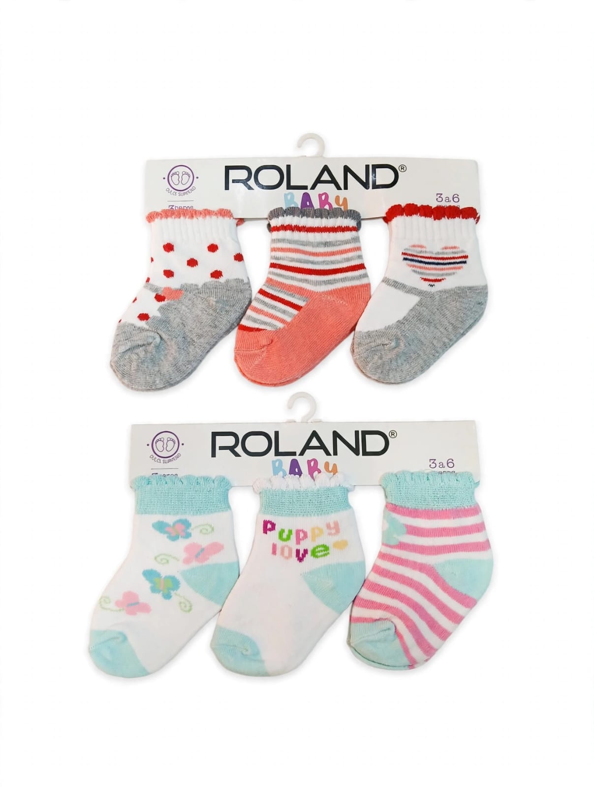 3 Pares De Medias Bebé Niña