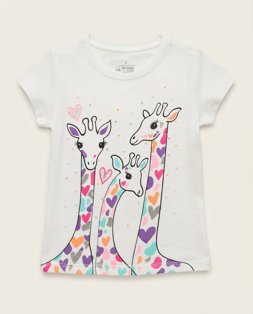CAMISETA NIÑA JIRAFA 