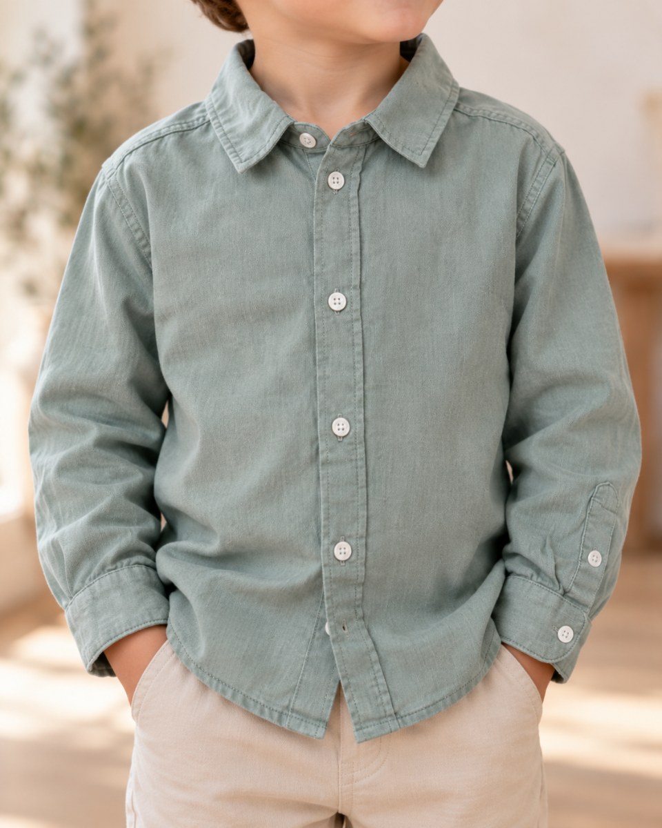 CAMISA MANGAS LARGAS PARA NIÑO 
