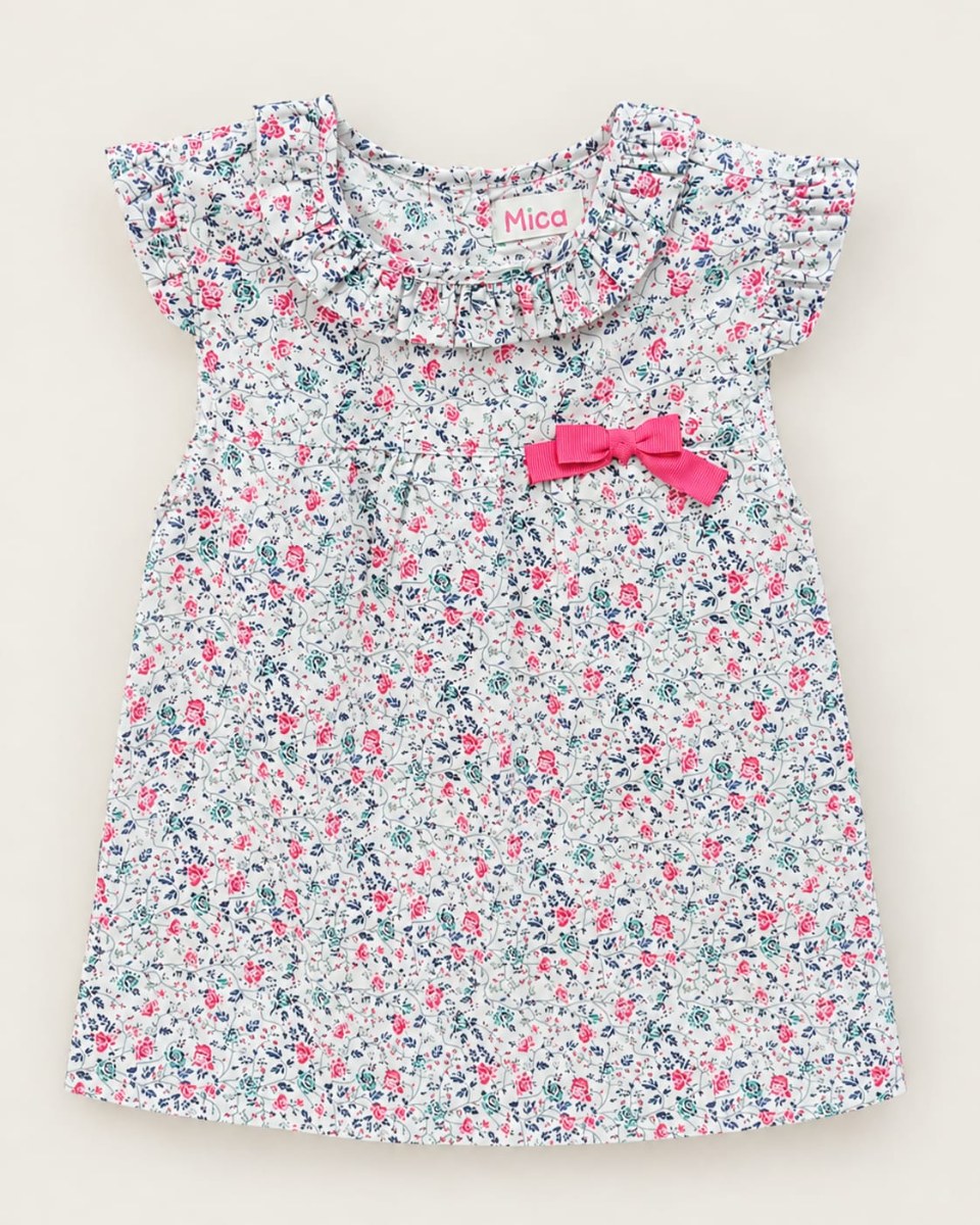 BLUSA BORLAS ESTAMPADO FLORAL PARA NIÑA