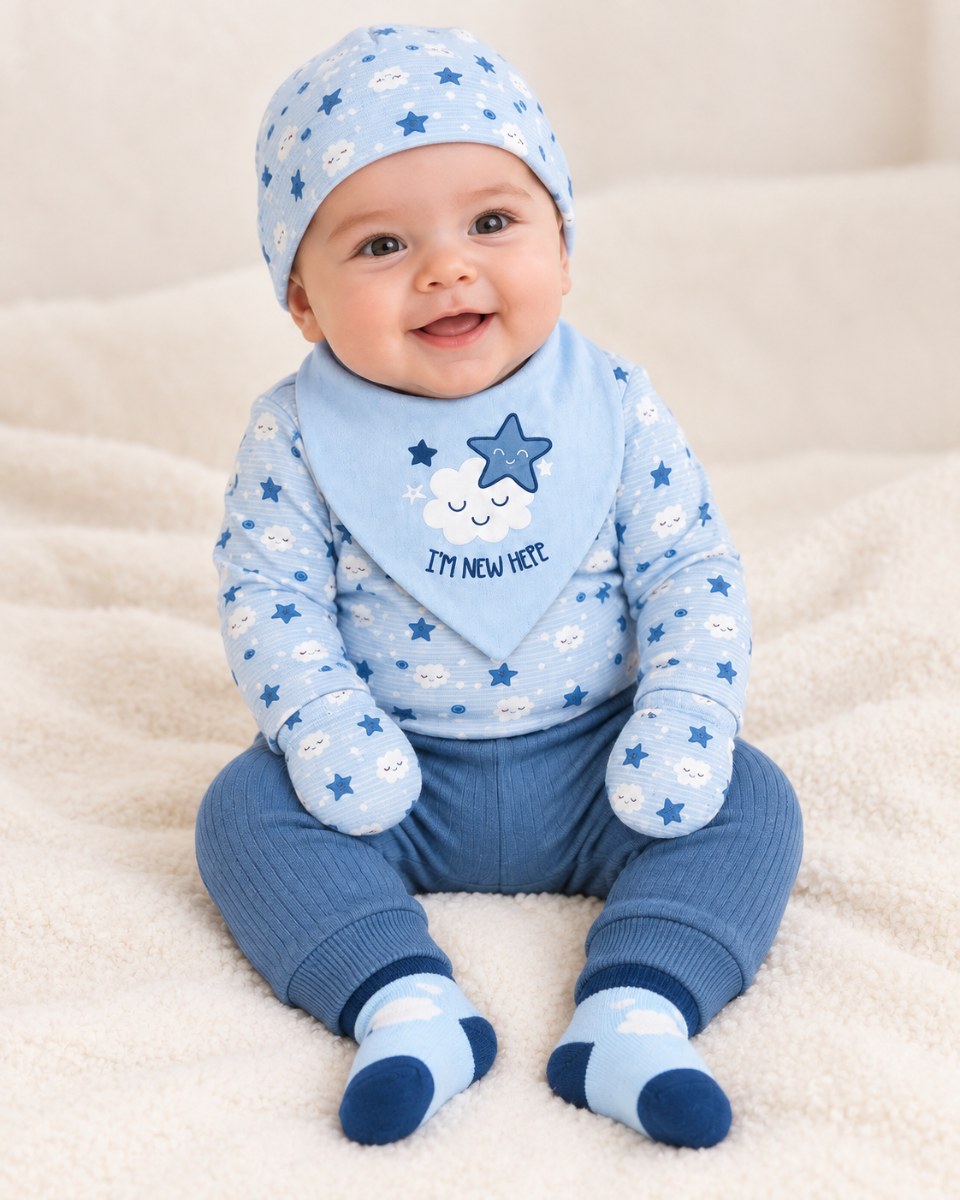 Ajuar Bebé Niño De 8 Piezas